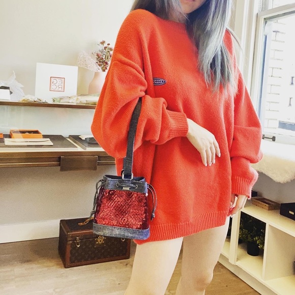 Chanel Denim Sequin Mini Bucket Bag - Picture 6 of 16